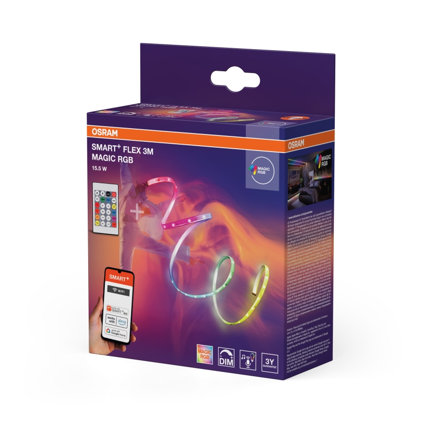 Osram - Striscia LED RGB dimmerabile SMART+ MAGIC FLEX 3m LED/15,5W/230V Wi‑Fi + telecomando