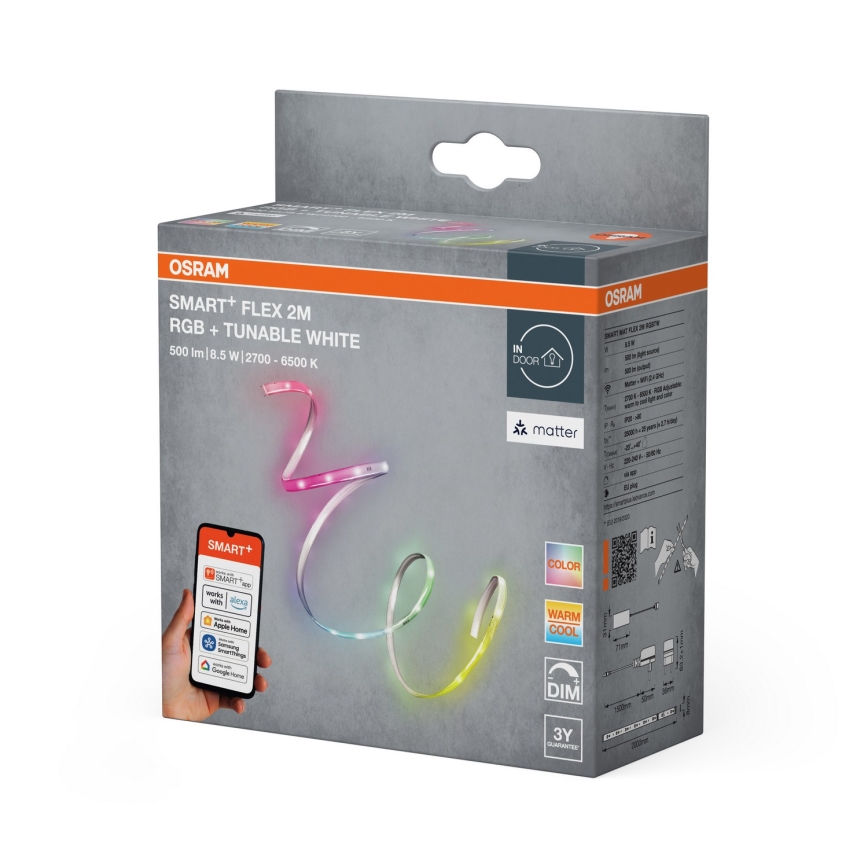Osram - Striscia LED RGB+TW dimmerabile SMART+ FLEX 2 m LED/8,5W/230V 2700-6500K Wi-Fi