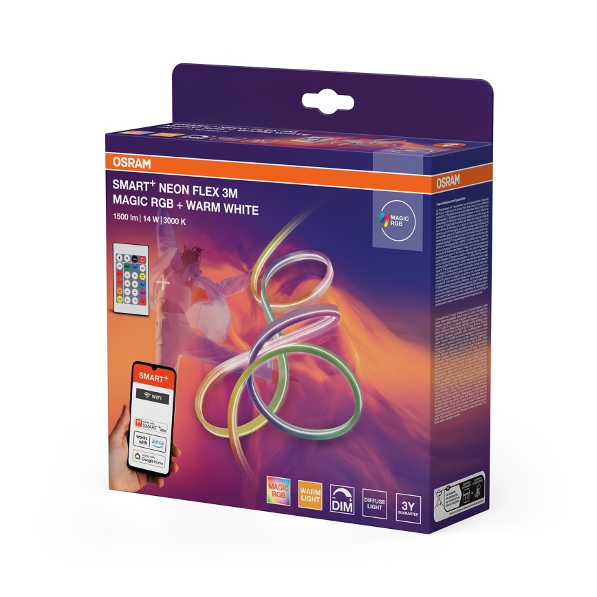Osram - Striscia LED RGBW dimmerabile per esterni SMART+ MAGIC 3m LED/14W/230V IP44 Wi-Fi + telecomando