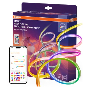 Osram - Striscia LED RGBW dimmerabile per esterni SMART+ MAGIC 5m LED/21W/230V IP44 Wi-Fi + telecomando