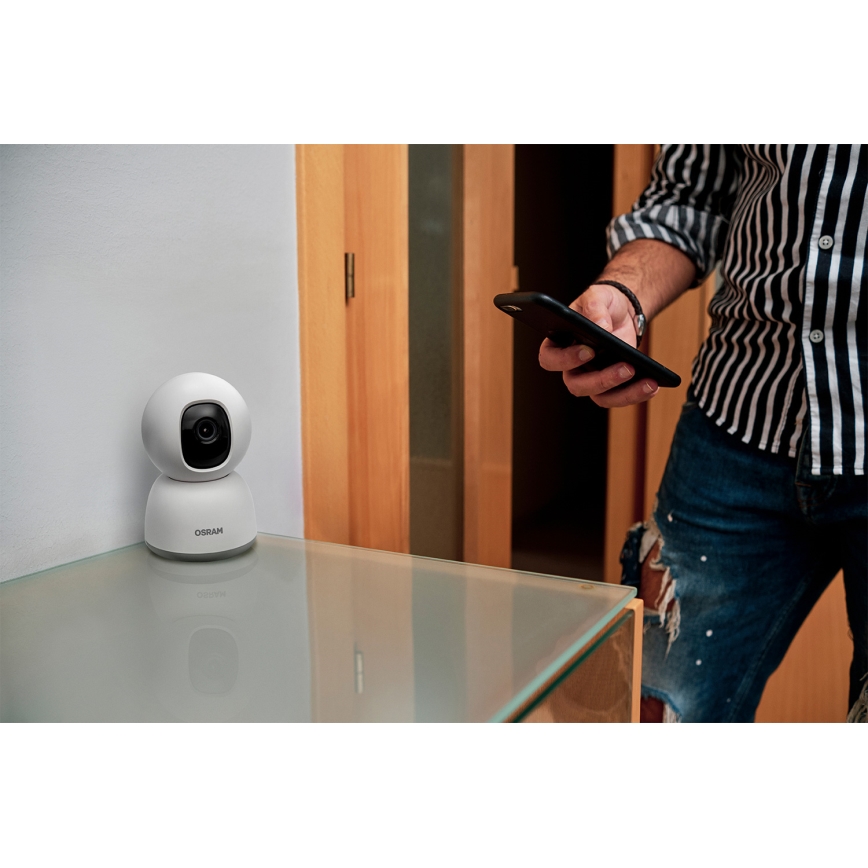 Osram - Telecamera da interno smart 360° con sensore 2K SMART+ 230V Wi-Fi