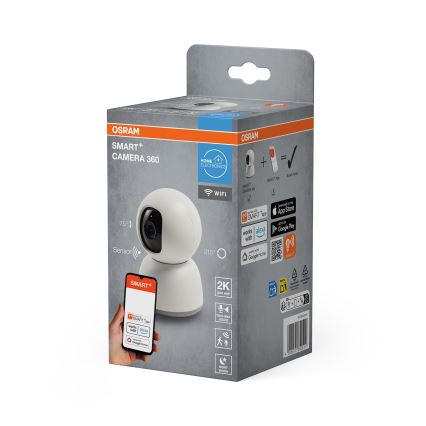 Osram - Telecamera da interno smart 360° con sensore 2K SMART+ 230V Wi-Fi