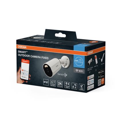 Osram - Telecamera esterna intelligente con sensore 2K SMART+ 230V IP67 Wi-Fi