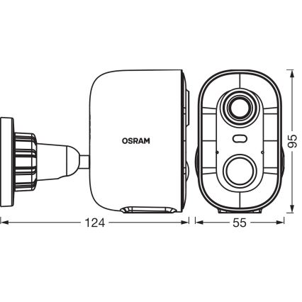 Osram - Telecamera solare intelligente con sensore 2K SMART+ 5V 5200 mAh IP66 Wi-Fi