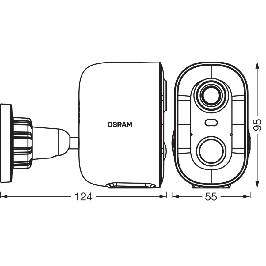 Osram - Telecamera solare intelligente con sensore 2K SMART+ 5V 5200 mAh IP66 Wi-Fi