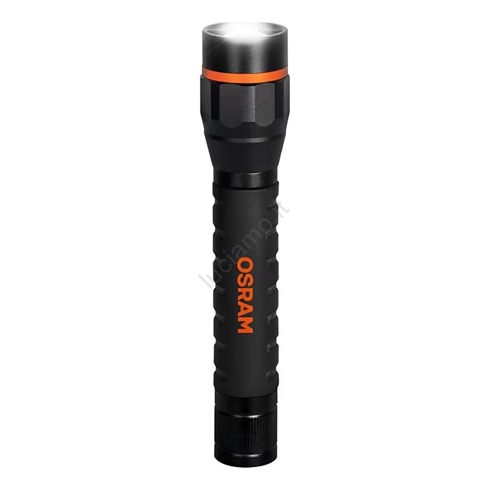 Torcia LED Piccola Osram Sirius, Corpo In Alluminio, 1 LED Bianco Ultra-chiaro, Interruttore Illuminato, Per 3 Pile Mini Stilo, Colore Argento