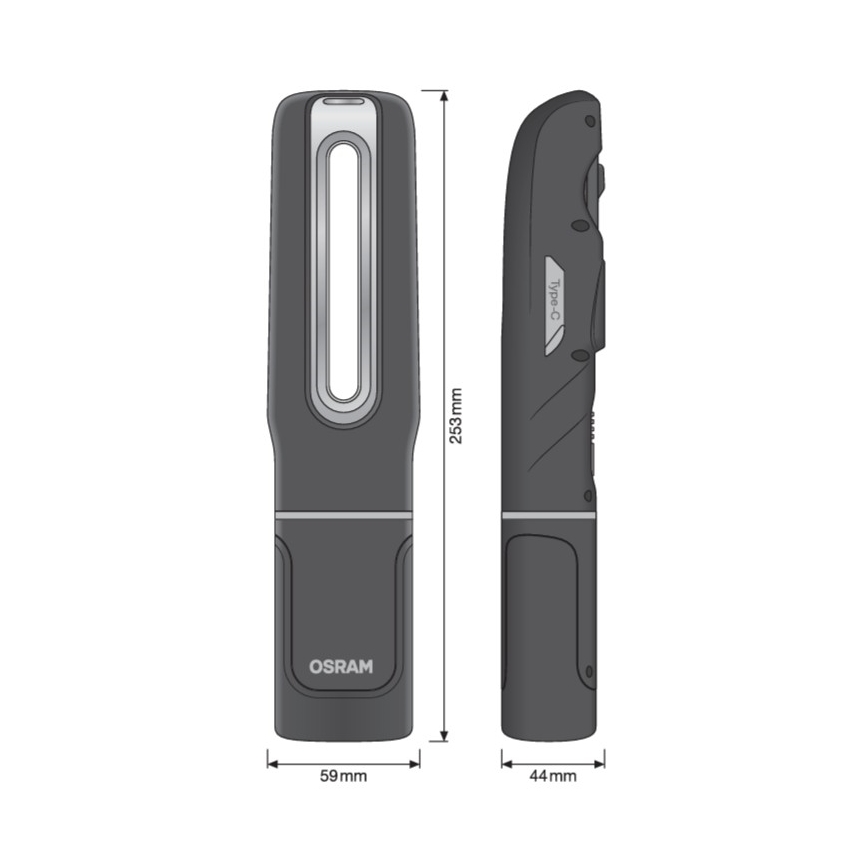 Osram - Torcia ricaricabile a LED dimmerabile LEDINSPECT MAX500 LED/16W/3,7V IP65 4500 mAh