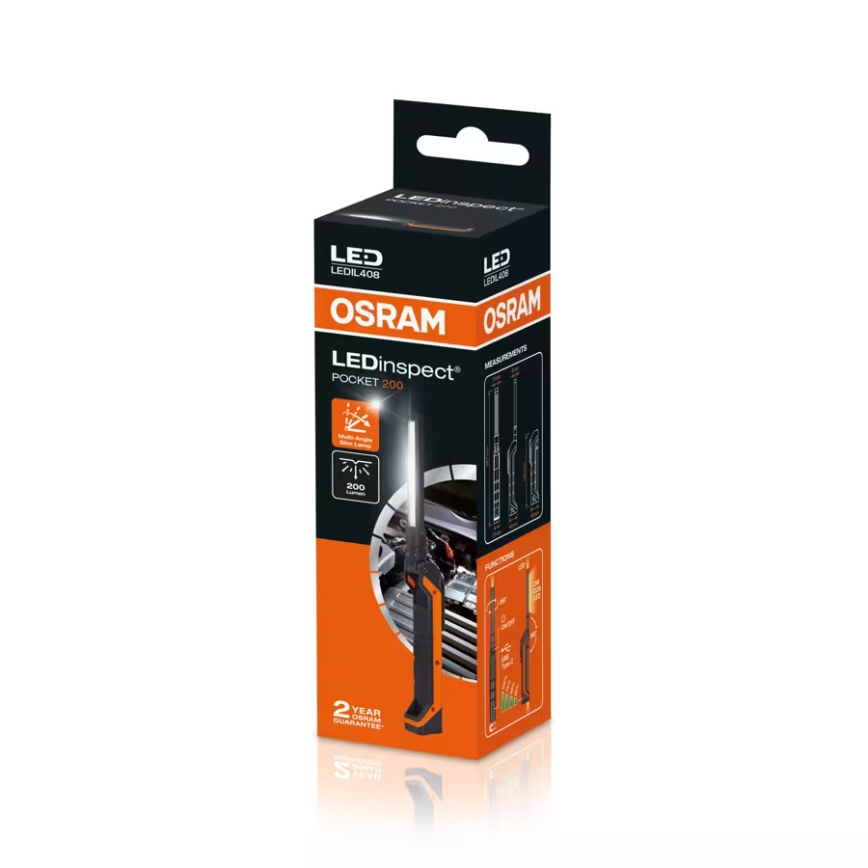 Osram - Torcia ricaricabile dimmerabile a LED tascabile LEDINSPECT POCKET200 LED/2W/3,7V IP54