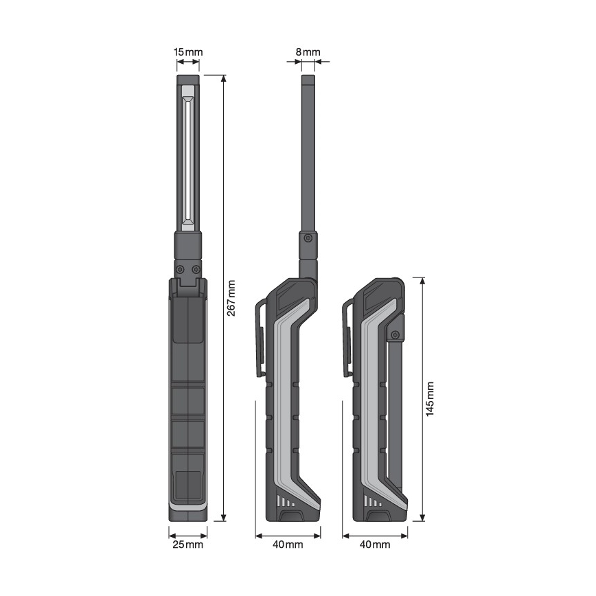 Osram - Torcia ricaricabile dimmerabile a LED tascabile LEDINSPECT POCKET200 LED/2W/3,7V IP54