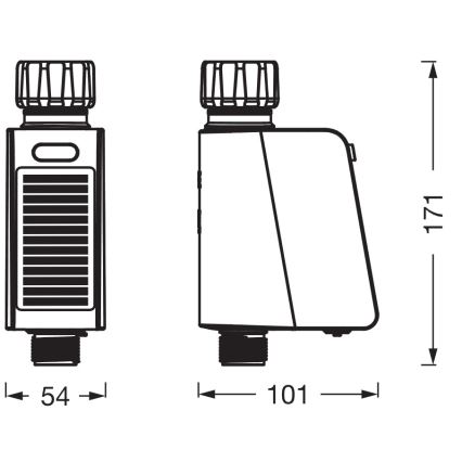 Osram - Valvola per irrigazione con pannello solare SMART+ IP55 Wi-Fi