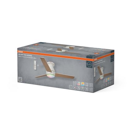 Osram - LED RGB Ventilatore da soffitto dimmerabile NORDES LED/18W/230V 3000-6500K + telecomando