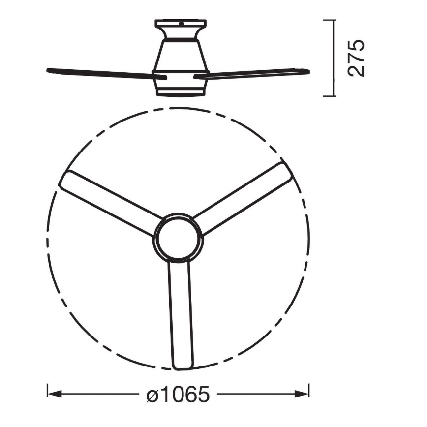Osram - LED RGB Ventilatore da soffitto dimmerabile NORDES LED/18W/230V 3000-6500K + telecomando
