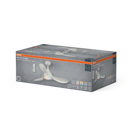 Osram - Ventilatore da soffitto LED RGB dimmerabile NORDES LED/18W/230V 3000-6500K + telecomando