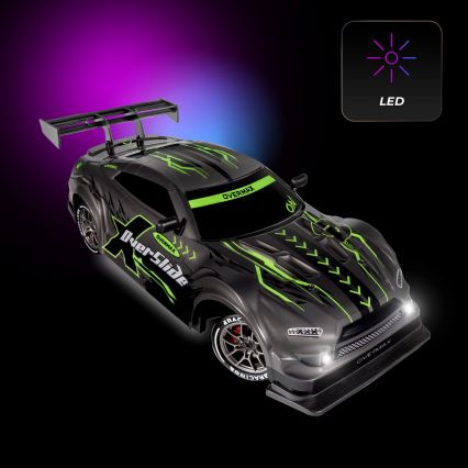 Overmax - Auto da drift radiocomandata 2 in 1 X-OVERSLIDE 1000 mAh nero/verde/blu/rosso