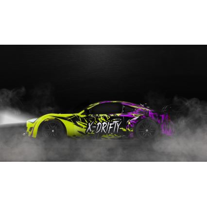 Overmax - Auto da drift radiocomandata X-DRIFT 1000 mAh, giallo/viola