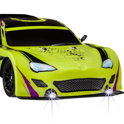 Overmax - Auto da drift radiocomandata X-DRIFT 1000 mAh, giallo/viola