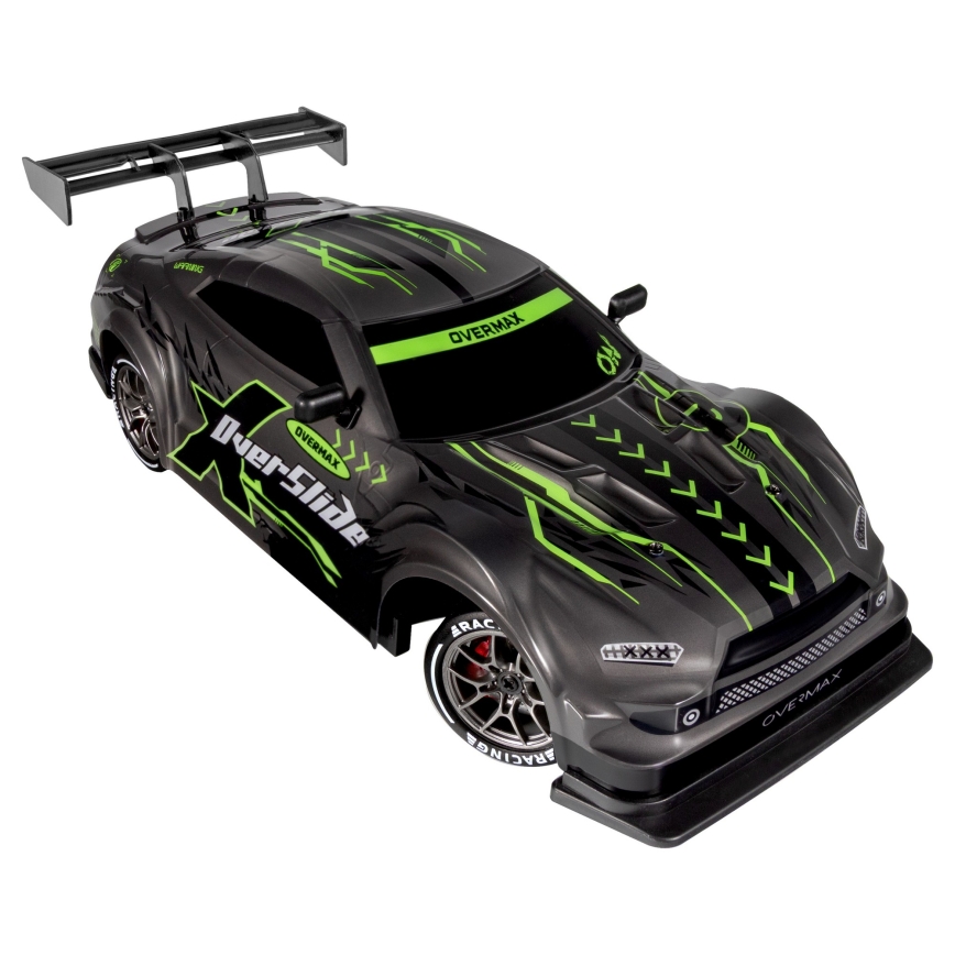 Overmax - Auto da drift radiocomandata X-OVERSLIDE 1000 mAh nero/verde/blu/rosso