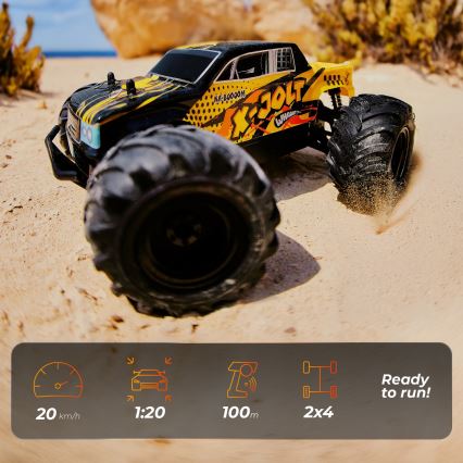 Overmax - auto radiocomandata RC X-JOLT 1000 mAh nero/giallo