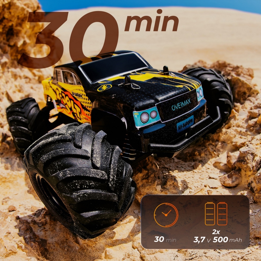 Overmax - auto radiocomandata RC X-JOLT 1000 mAh nero/giallo