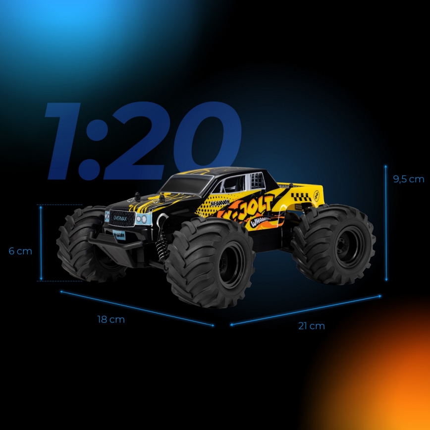 Overmax - auto radiocomandata RC X-JOLT 1000 mAh nero/giallo