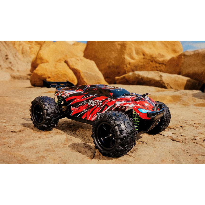 Overmax - Auto radiocomandata 2 in 1 X-MONSTER 3.5 1700 mAh nero/rosso/verde