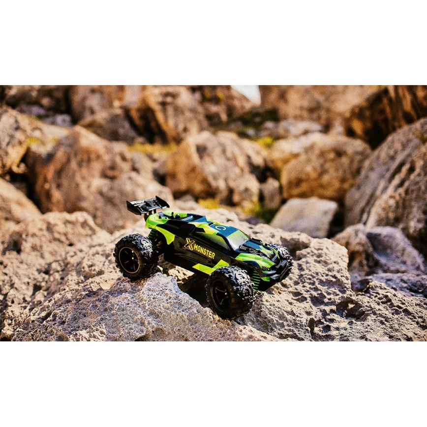 Overmax - Auto radiocomandata 2 in 1 X-MONSTER 3.5 1700 mAh nero/rosso/verde