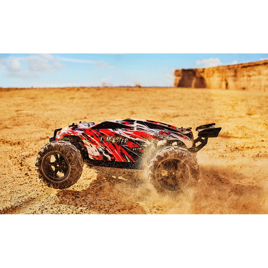 Overmax - Auto radiocomandata 2 in 1 X-MONSTER 3.5 1700 mAh nero/rosso/verde