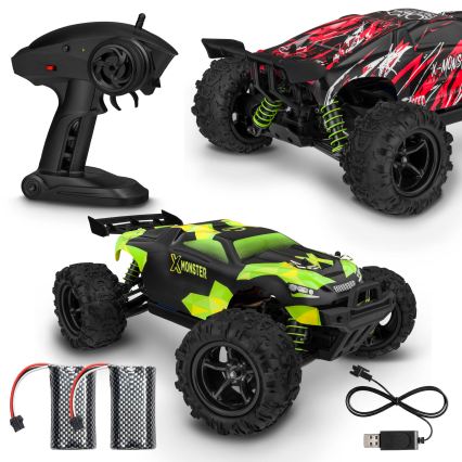 Overmax - Auto radiocomandata 2 in 1 X-MONSTER 3.5 1700 mAh nero/rosso/verde
