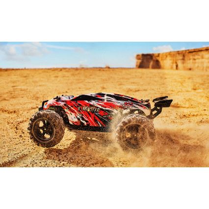 Overmax - Auto radiocomandata X-MONSTER 3.5 con batteria da 1700 mAh, nero/rosso/verde