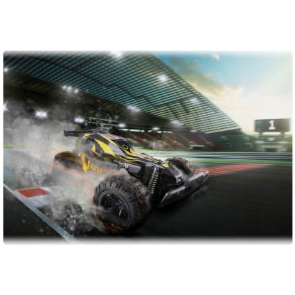 Overmax - Auto radiocomandata X-RALLY 2.0, 1200 mAh, Nero/Giallo