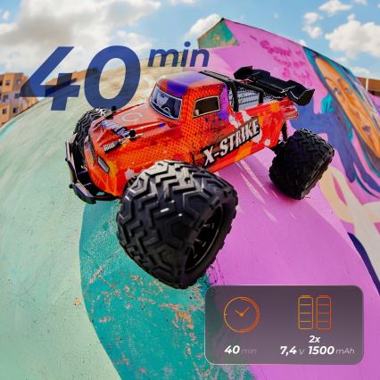 Overmax - auto radiocomandata X-STRIKE 3000 mAh nero/arancione