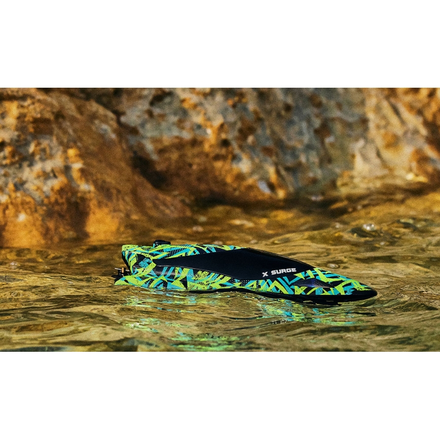 Overmax - barca radiocomandata X-SURGE 4000 mAh nero/verde