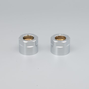 P.M.H. M15B4002 - Raccordo a compressione per valvola VISION/INTER, cromo lucido/rame 15 mm