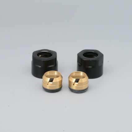 P.M.H. M15B4024 - Raccordo a compressione per valvola VISION/INTER nero/rame 15 mm