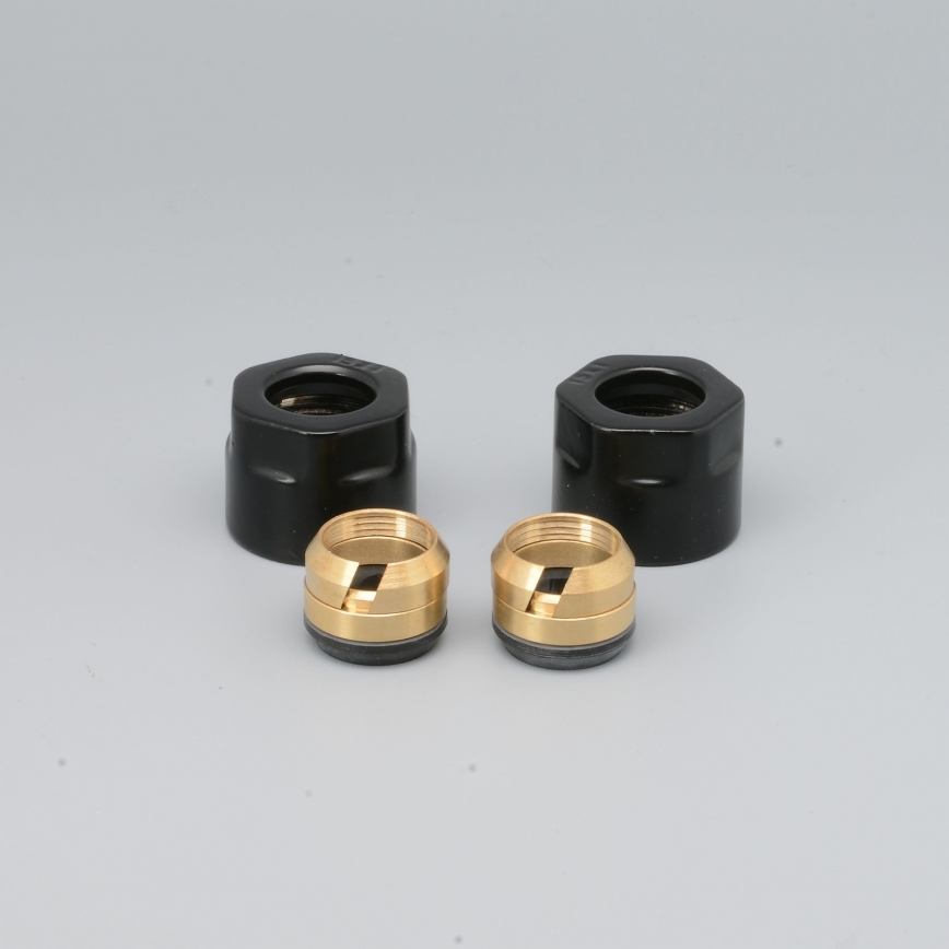 P.M.H. M15B4024 - Raccordo a compressione per valvola VISION/INTER nero/rame 15 mm