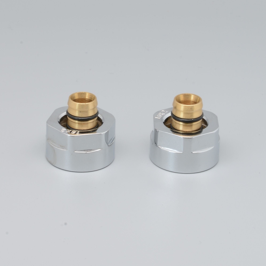 P.M.H. M16B2002 - Raccordo a compressione per valvola VISION/INTER cromo lucido/Alupex 16 mm