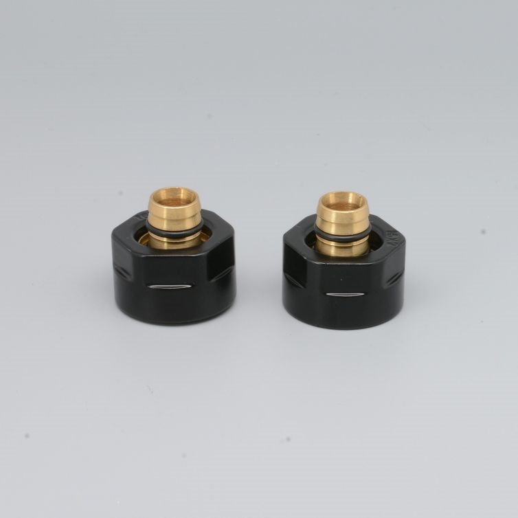 P.M.H. M16B2024 - Raccordo a compressione per valvola VISION/INTER, nero, per tubo Alupex 16 mm