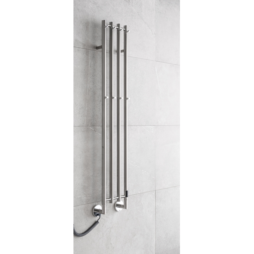 P.M.H. MO1SS-L - Scaldasalviette elettrico MONA 93W/230V 153,3 cm IP44 acciaio inox lucido