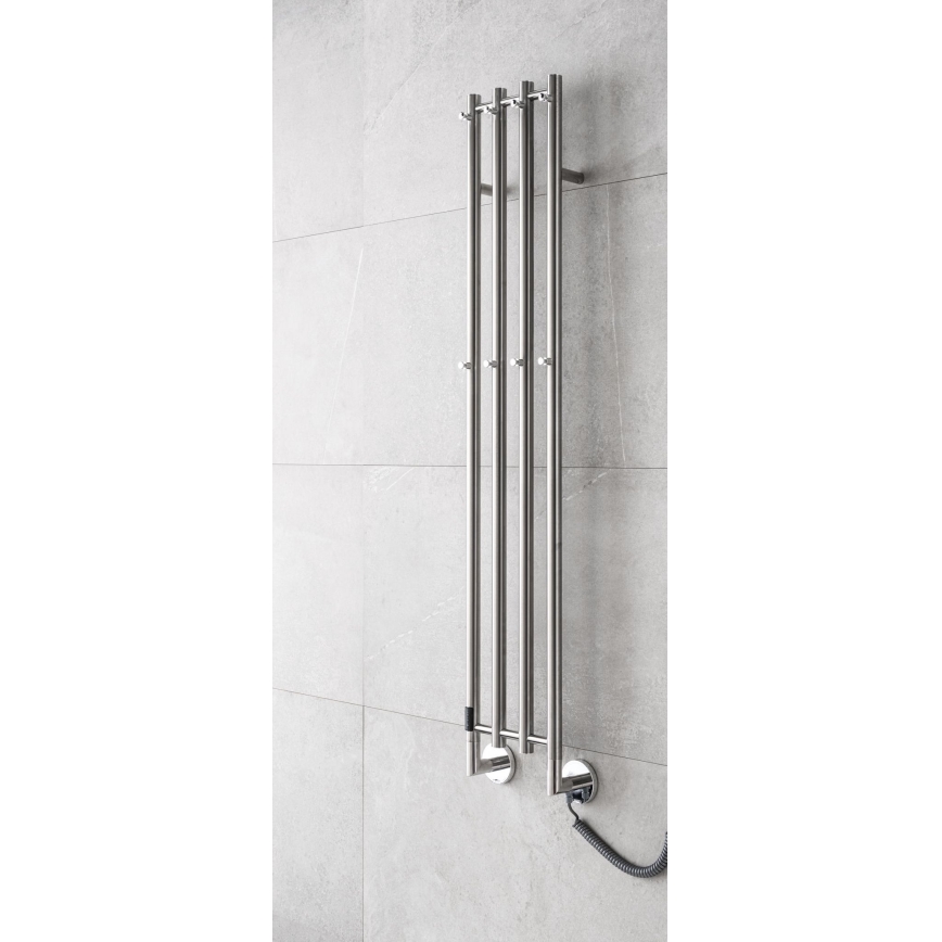 P.M.H. MO1SS-LK - Scaldasalviette elettrico MONA 93W/230V 153,3 cm IP44 acciaio inossidabile lucido
