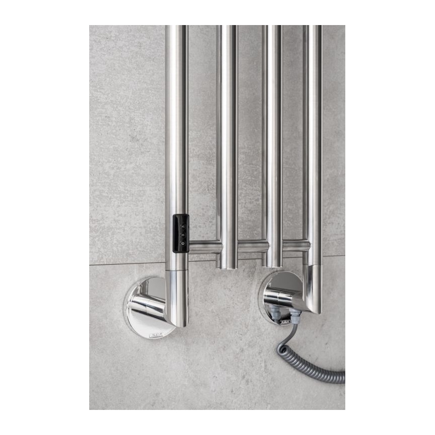 P.M.H. MO1SS-LK - Scaldasalviette elettrico MONA 93W/230V 153,3 cm IP44 acciaio inossidabile lucido
