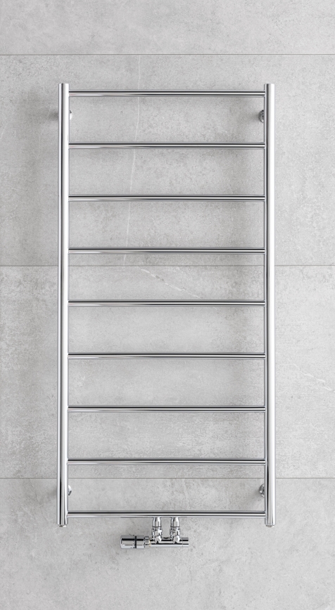 P.M.H. NS4C-M - Scaldasalviette a scaletta per bagno NAAS 222W 121 cm cromo lucido