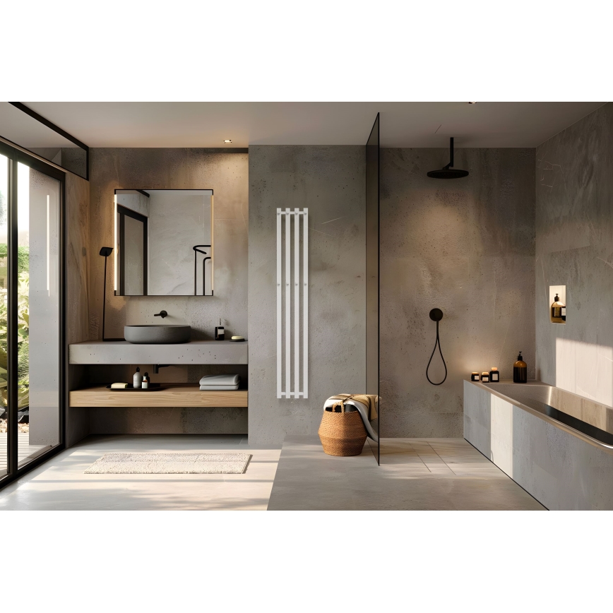P.M.H. P2W/4 - Scaldasalviette per bagno PLUTO 406W 150 cm bianco