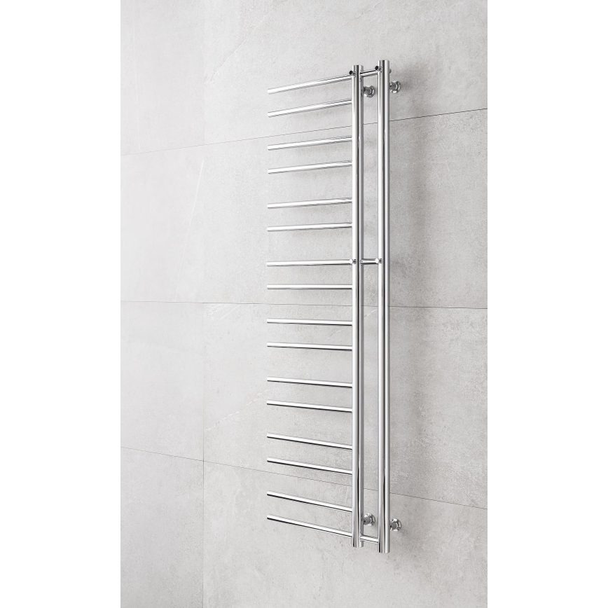 P.M.H. T2C-L - Scaldasalviette a scaletta THEIA 352W 154 cm lato sinistro / finitura cromata lucida