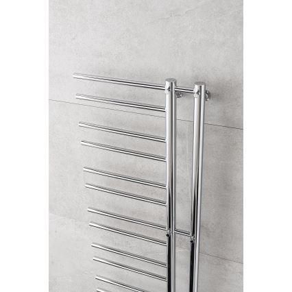 P.M.H. T2C-L - Scaldasalviette a scaletta THEIA 352W 154 cm lato sinistro / finitura cromata lucida