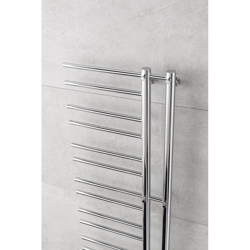 P.M.H. T2C-L - Scaldasalviette a scaletta THEIA 352W 154 cm lato sinistro / finitura cromata lucida