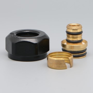 P.M.H. ZZM1624 - Raccordo a compressione per valvola UNIKO/TERM/DUO nero/Alupex 16 mm