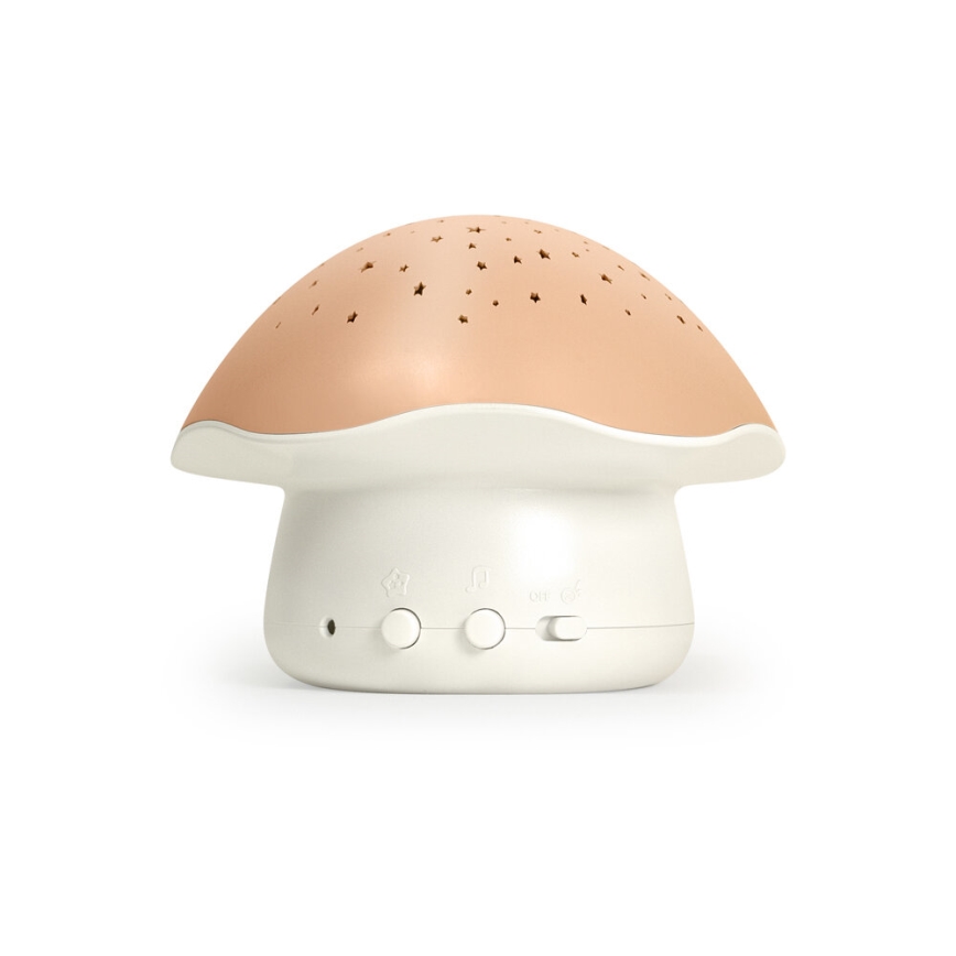 PABOBO - Proiettore con melodia STAR MUSHROOM 3xAA rosa salmone