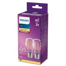 PACK 2x Lampadine LED Philips A60 E27/7W/230V 2700K