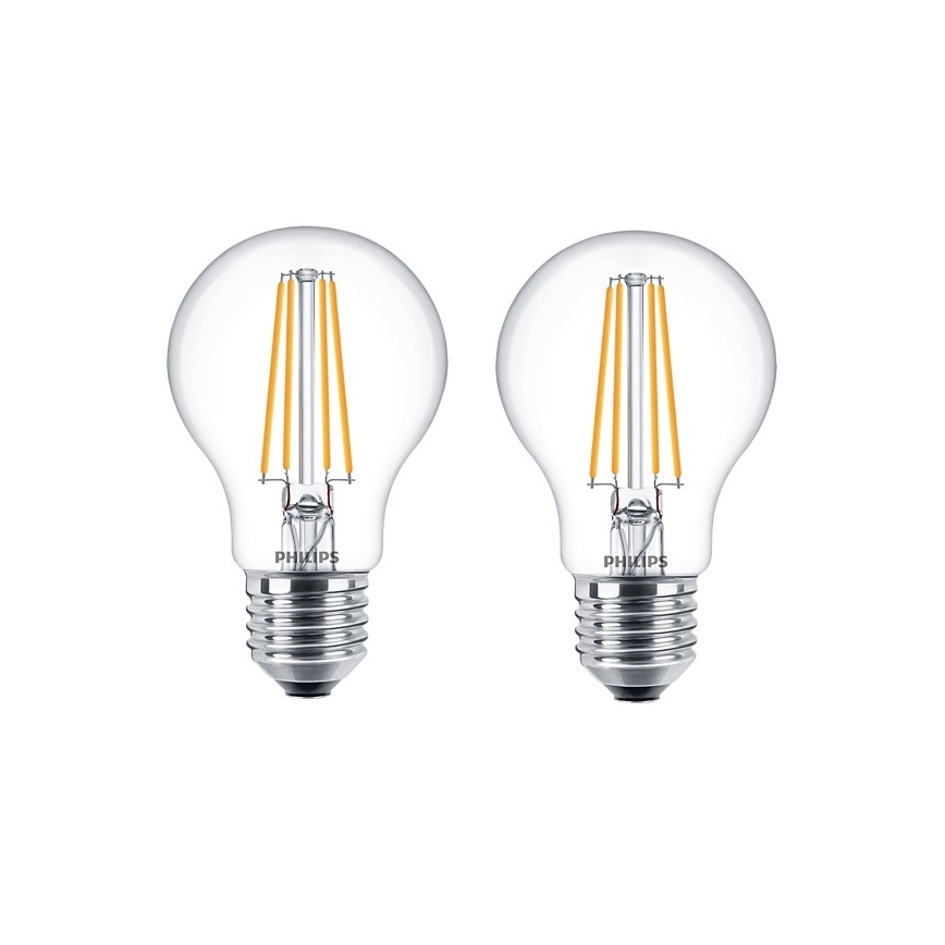 PACK 2x Lampadine LED Philips A60 E27/7W/230V 2700K