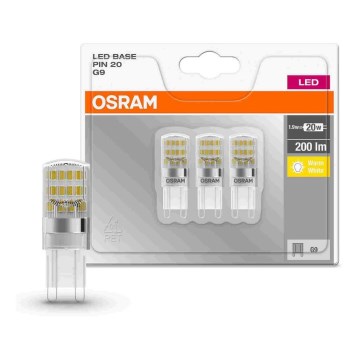 PACK 3x Lampadina LED PIN G9/1,9W/230V 2700K - Osram